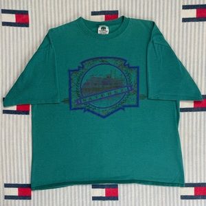 Vintage Natchez Steamboat New Orleans tourist short sleeve tee shirt